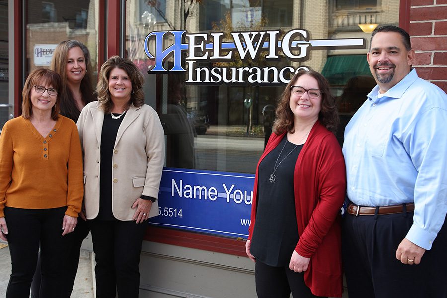 Meet Our Team - Helwig Insurance Agency Team Standing Outside Their Office